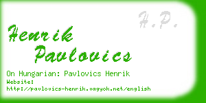 henrik pavlovics business card